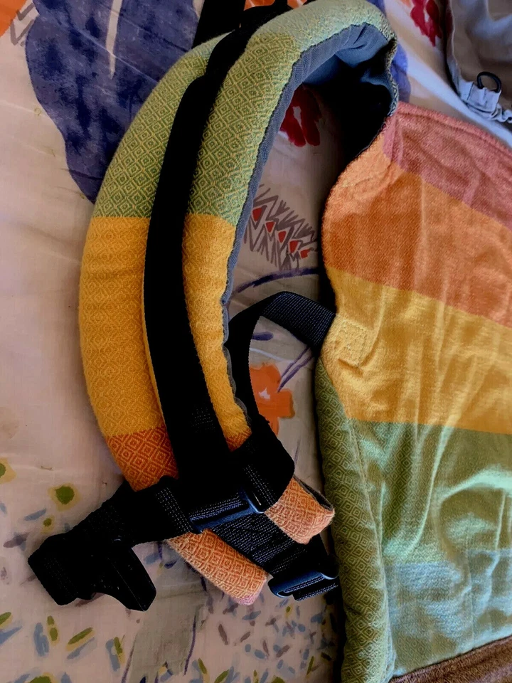 Tula Toddler Half Wrap Girasol Rainbow Diamond Weave VGUC! - Image 3 of 4