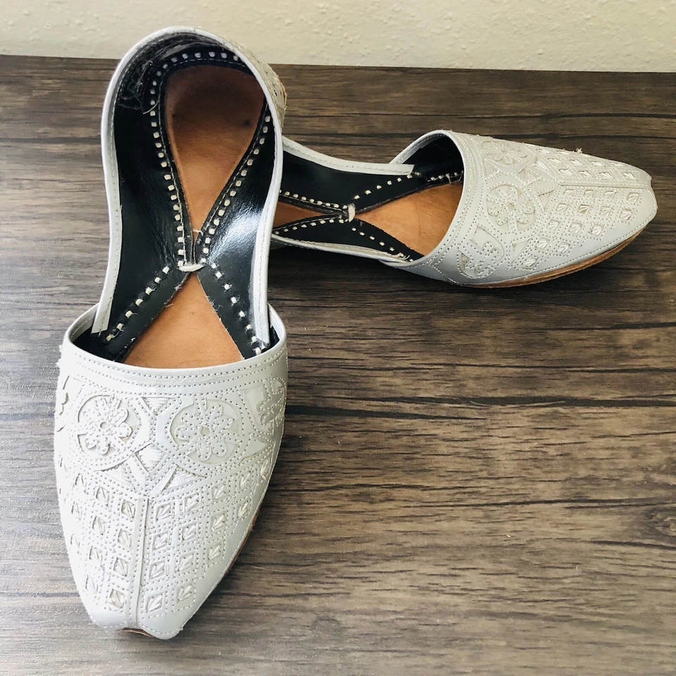 Men’s Khussa Jutti Ethnic Sherwani Bridal Handmade Traditional Indian Shoe Sz 10 - Image 3 of 4