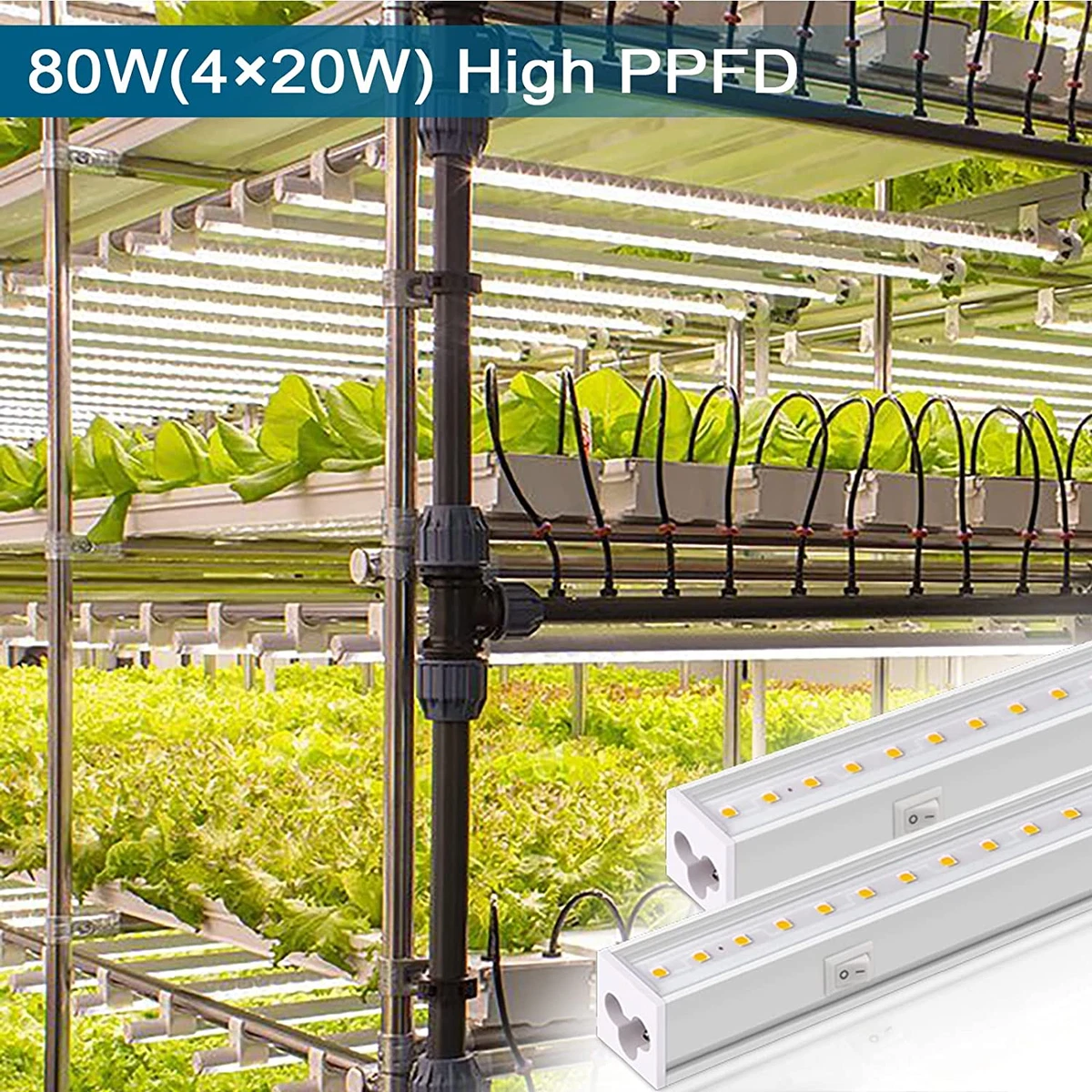 Barrina LED Grow Light 4FT Full Spectrum Plant Growing Lamp T5
