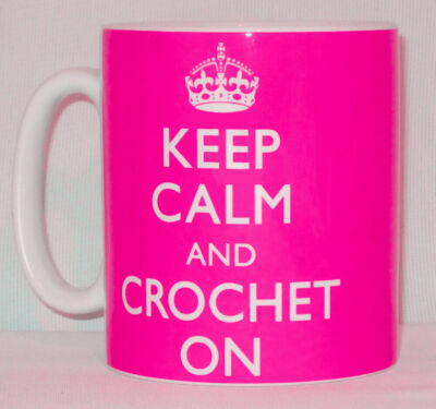 Keep Calm And Crochet On Tasse personalisiert tolles Stricken Stricken Häkeln Geschenk
