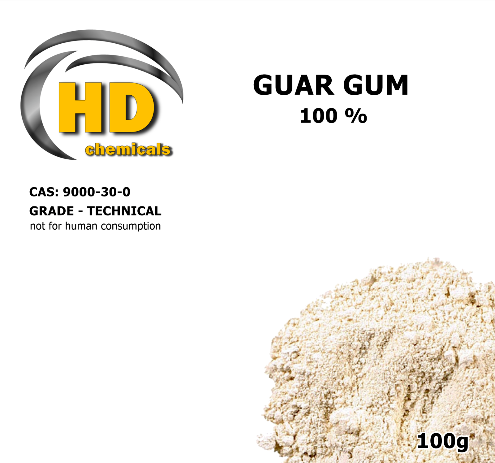100g Premium High Quality Technical Grade Guar Gum Fine Powder - Free P&P