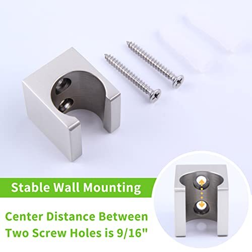 Angle Simple Shower Head Holder, Brass Shower Wand Bracket,  Assorted Colors 