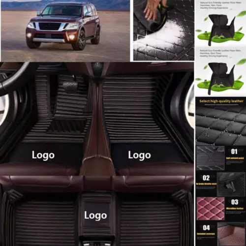 For Acura RL/RLX Car Floor Mats Luxury Custom PU Waterproof Auto Carpets Liners - Picture 13 of 30
