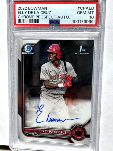 Elly De La Cruz 2022 Bowman Chrome Prospect 1st Auto PSA GEM MINT 10