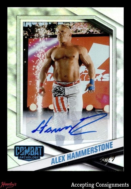 2025 Panini Combat Anthology Signatures Platinum #86 Alex Hammerstone AUTO 1/1