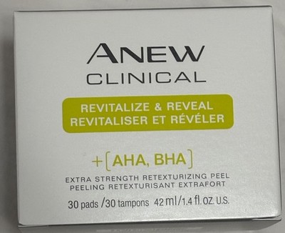 Avon Anew Clinical Revitalize & Reveal Extra Strength Retexturizing Peel 30 pads