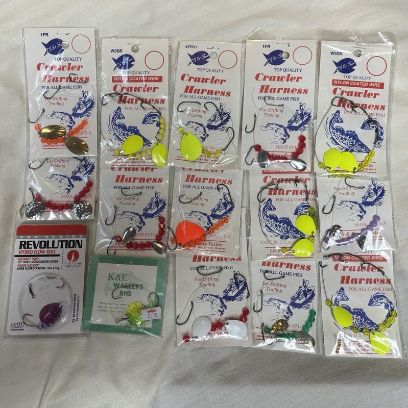 15 Worm/ Crawler Harnesses Fishing Lure NIP
