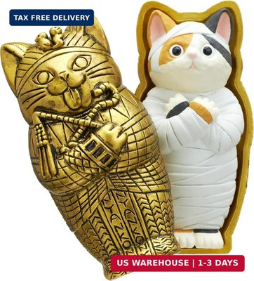 Kitan Club Mummy Cat Figure Blind Box - 1 of 5 Collectable Mini Figurines - Fun,