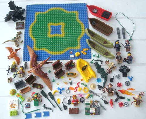 LEGO Pirate Forbidden Island VTG Base + Variety Minifigs BOATS Accessories etc.