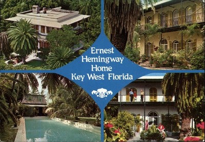 Ernest Hemingway Home Key West Florida multiview pool ~ postcard sku553