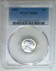 1943 P Lincoln Wartime Steel Cent PCGS MS66 Brilliant Luster New Holder #N331Z
