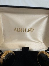 Adolfo Black and Gold Onyx Cuffllinks and Tuxedo Shirt Studs