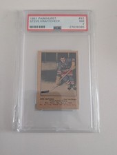 1951-52 PARKHURST #92 STEVE KRAFTCHECK PSA 7 NM (RC) NY RANGERS