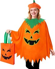 Glow in the Dark Pumpkin Halloween Costume for Women Adult Orange Standard 3
