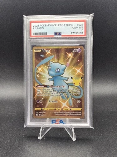 PSA 10 GEM MINT Mew 25 Pokemon Celebrations 25th Anniversary Full Art Pokemon