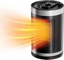 Electric Space Heater, Portable Small Space Heater with Temperature Sensor for I