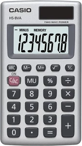 Casio HS-8VA Calculatrice de fonction standard alimentée par l'énergie solaire