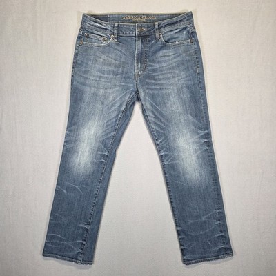 American Eagle Jeans Mens 33x30 Blue Original Straight Extreme Flex 4 Denim