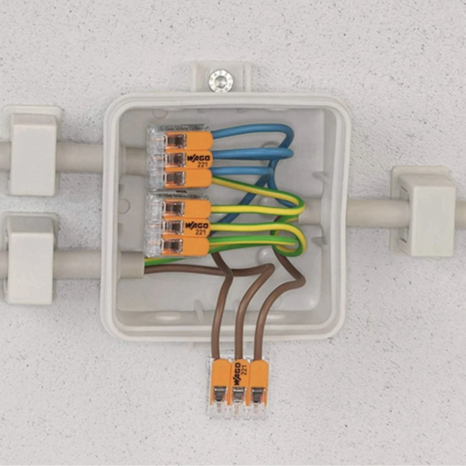 Wago 221-413 3 Wire Lever Nut, 3 Conductor Compact Wire Connectors, Pack of 2500 - Image 3 of 3