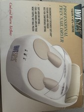 Hot Spa by Helen of Troy Twin Nail Dryer Cool  Warm Airflow White Beige