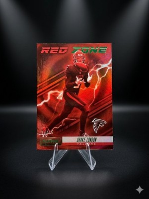 2022 Panini Playbook Drake London Red Zone RC Green SP /25 #RZ-24