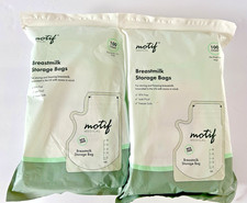 2 pkgs Motif Medical Breastmilk Storage Bags 100ct 200 Bags Total