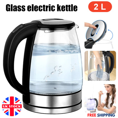 2L Elektrischer Glas Wasserkocher 220V 1500W-1800W Wasserkocher Teeheizung Haus Küche
