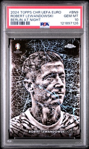 Robert Lewandowski #BN-9 2024 Topps Chrome UEFA Euro Berlin at Night card