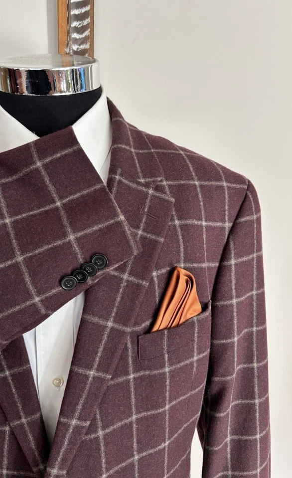 Tommy Hilfiger Hombres Dos Botones Blazer Tweed Cuadros Abrigo Deportivo Chaqueta Talla 48R Foto 4 de 4