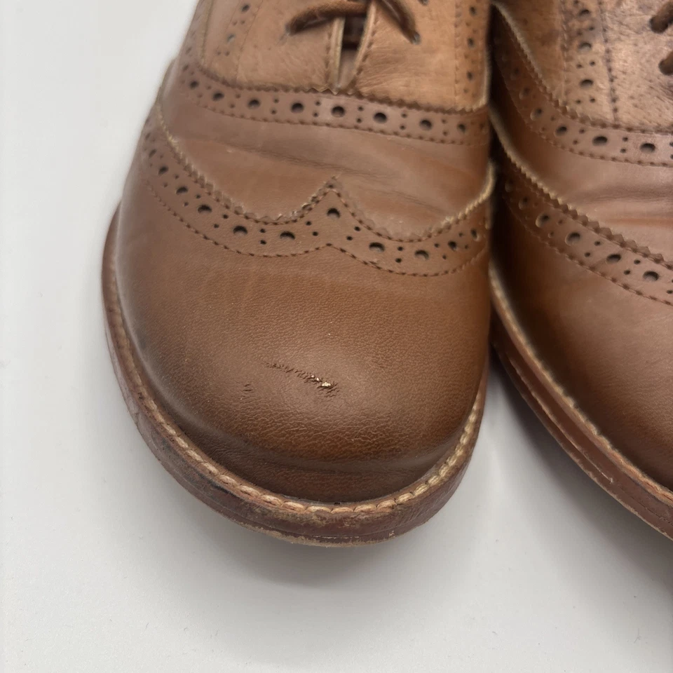 Steve Madden Women's Brown Leather Lace-Up Trina Oxford Shoes Size 8.5 - Image 3 of 4