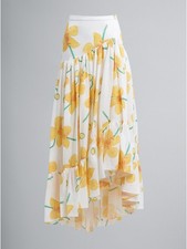 MARNI WOMEN'S FLORAL ASYMMETRIC RUFFLED SKIRT MSRP 1750