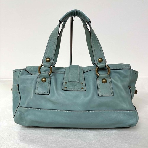 Coach 65th Anniversary Legacy Pocket Flap Satchel Handbag Mint Green Purse Y2K - Picture 2 of 10