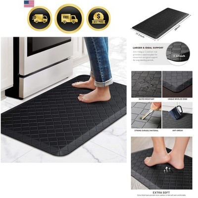 Floor Mat Cushioned Anti-Fatigue ,17.3''x28'',Thick Waterproof Non-Slip Mats an...
