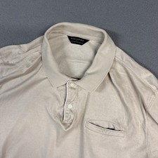 Banana Republic Polo Shirt Mens S/M Brown Luxe Touch Performance Stretch Pocket