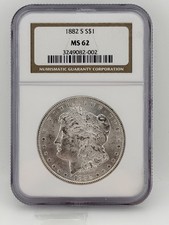 1882 S Morgan Dollar NGC MS62
