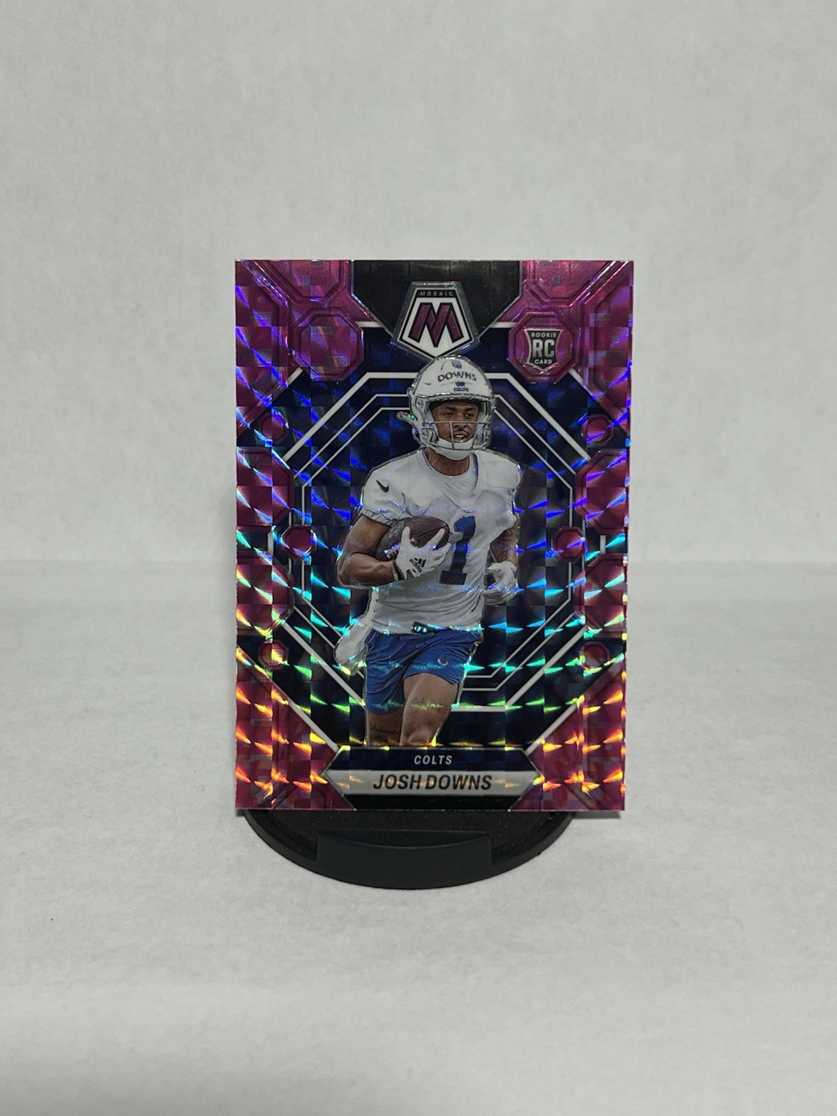 2023 Panini Mosaic Pink Camo #339 Josh Downs RC Colts