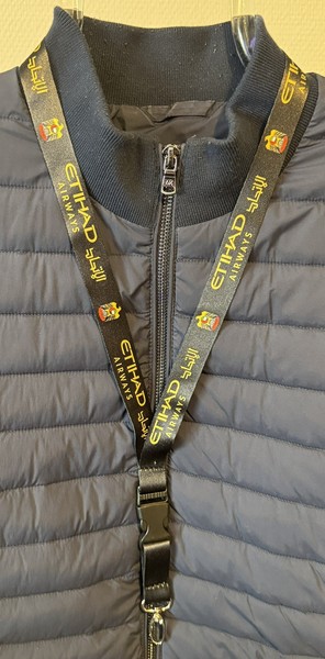 Cinta Porta Credenciales Etihad  Airways , Poliester 90cm x 2cm