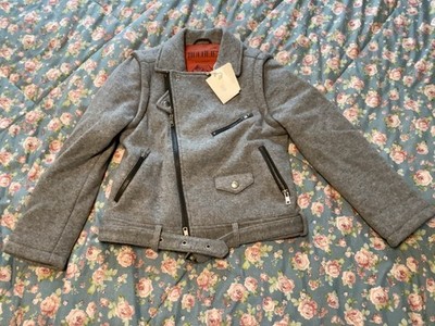 Brunello Cucinelli kids size 8 off center bike jacket NWT
