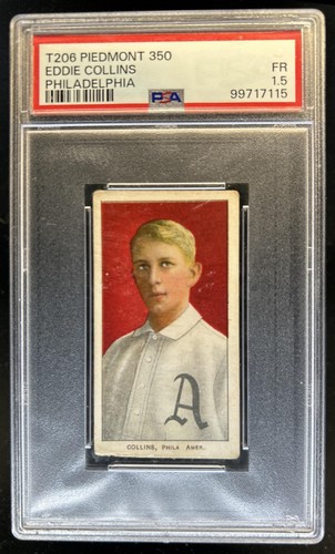 1909-11 American Tobacco Company T206 Eddie Collins Piedmont 350 PSA 1.5