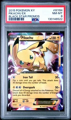 2015 POKEMON XY BLACK STAR PROMOS PIKACHU EX #XY84 PSA 8 NM #130146522