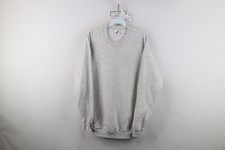Vintage 90s Streetwear Mens XL Blank Raglan Crewneck Sweatshirt Heather Gray USA