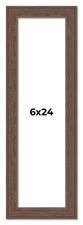 6x24 Frame Brown Farmhouse Solid Wood Picture Frame Width 1.5 Inches | Interior