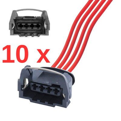 Car connector plug car - compatibel BOSCH EV1 4-pole with cable (10 x FEMALE)