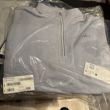 Alo Yoga Accolade 1/4 Zip Pullover 148 MSRP Frost Blue Men  s Size Medium