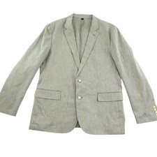 J.Crew Ludlow Blazer Mens 44R Gray Somelos Cotton Stretch Slim Sport Coat Jacket
