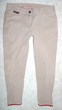 / Euro-Star/Women's Riding Breeches IN Khaki Grey With Knee Patch Approx. Sz. 40
