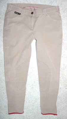 / EURO-STAR / ladies breeches in khaki grey with knee trim in approx size 40