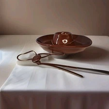 Vtg Wieland Ware Hot Sombrero Chip And Dip Tray Teracotta Southwest
