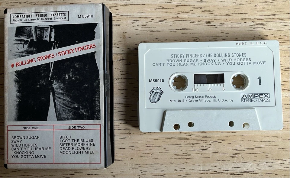 The Rolling Stones Sticky Fingers Cassette M55910 Red Dot On Label Very Good - Image 2 of 4