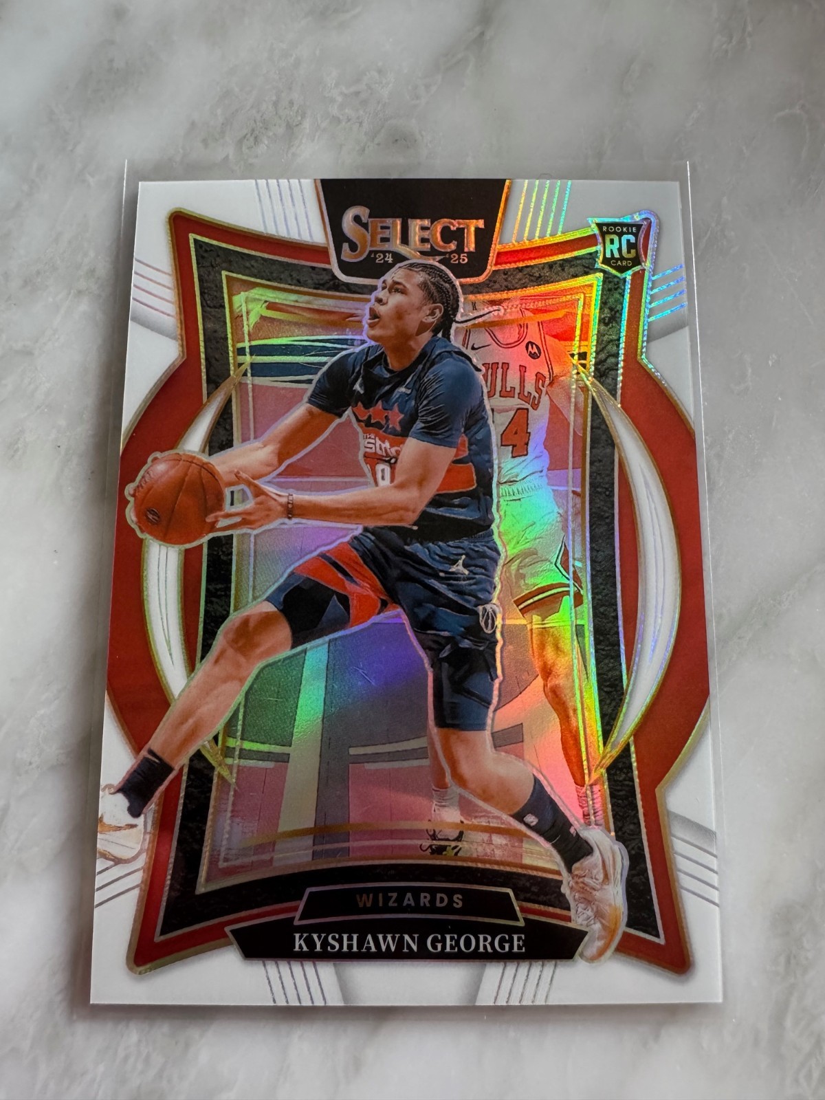 2024-25 Select Kyshawn George RC White Prizm Concourse #089/149